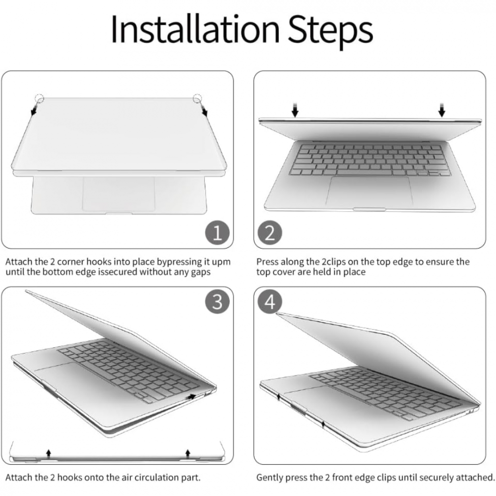 Carcasă de Protecție pentru MacBook Air M2 13 inch, Gri [6]