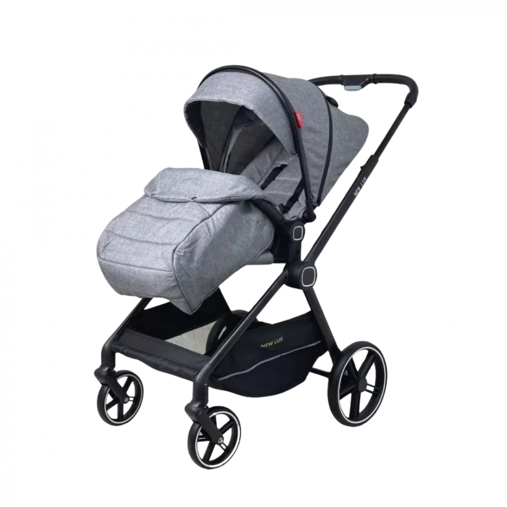 Cărucior copii 2 în 1, cu înălțător, Gri deschis [3]