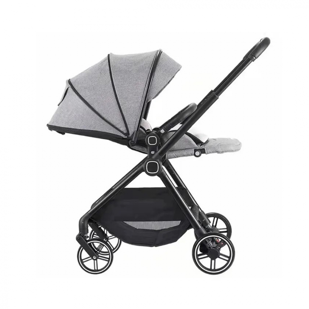 Cărucior copii 2 în 1, cu înălțător, Gri deschis [1]