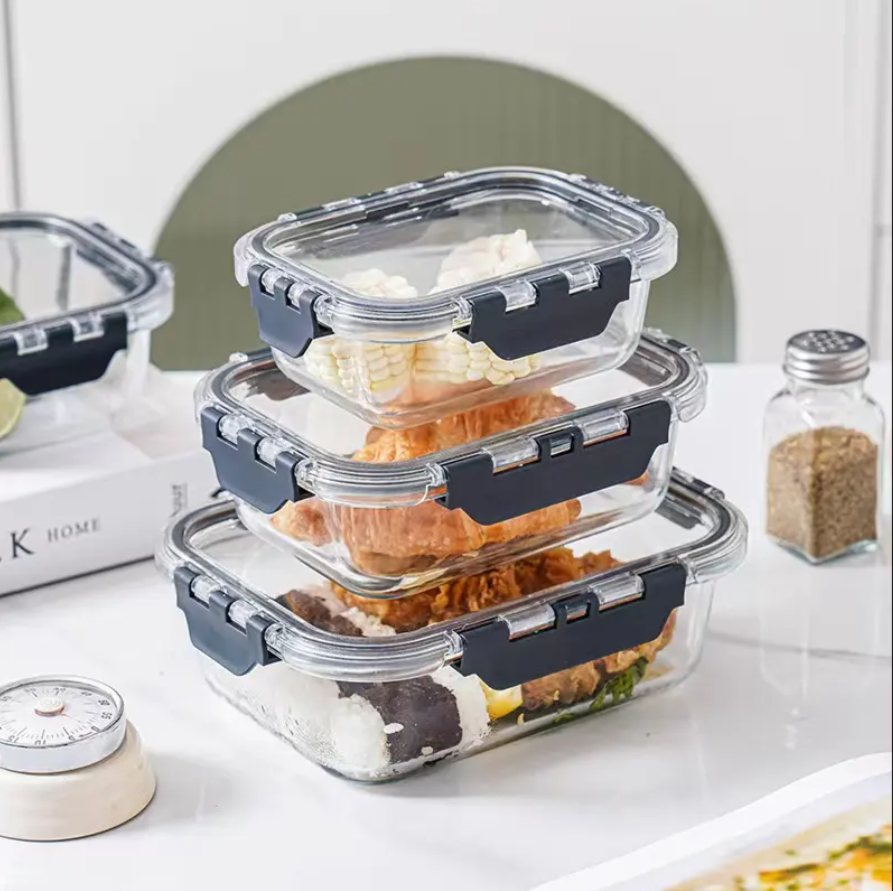 Caserola alimentara din sticla, capac etans, 1040ml [2]