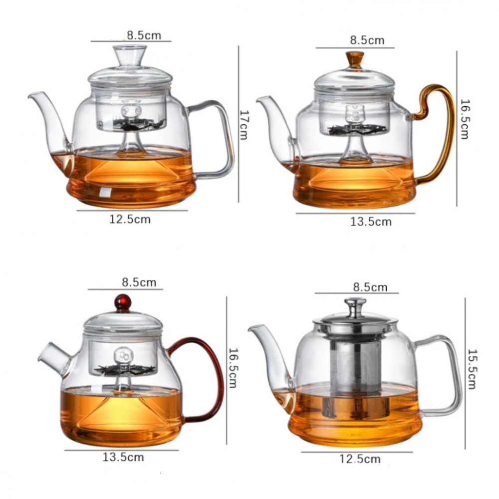 Ceainic termorezistent din sticlă cu filtru, 1300 ml [2]