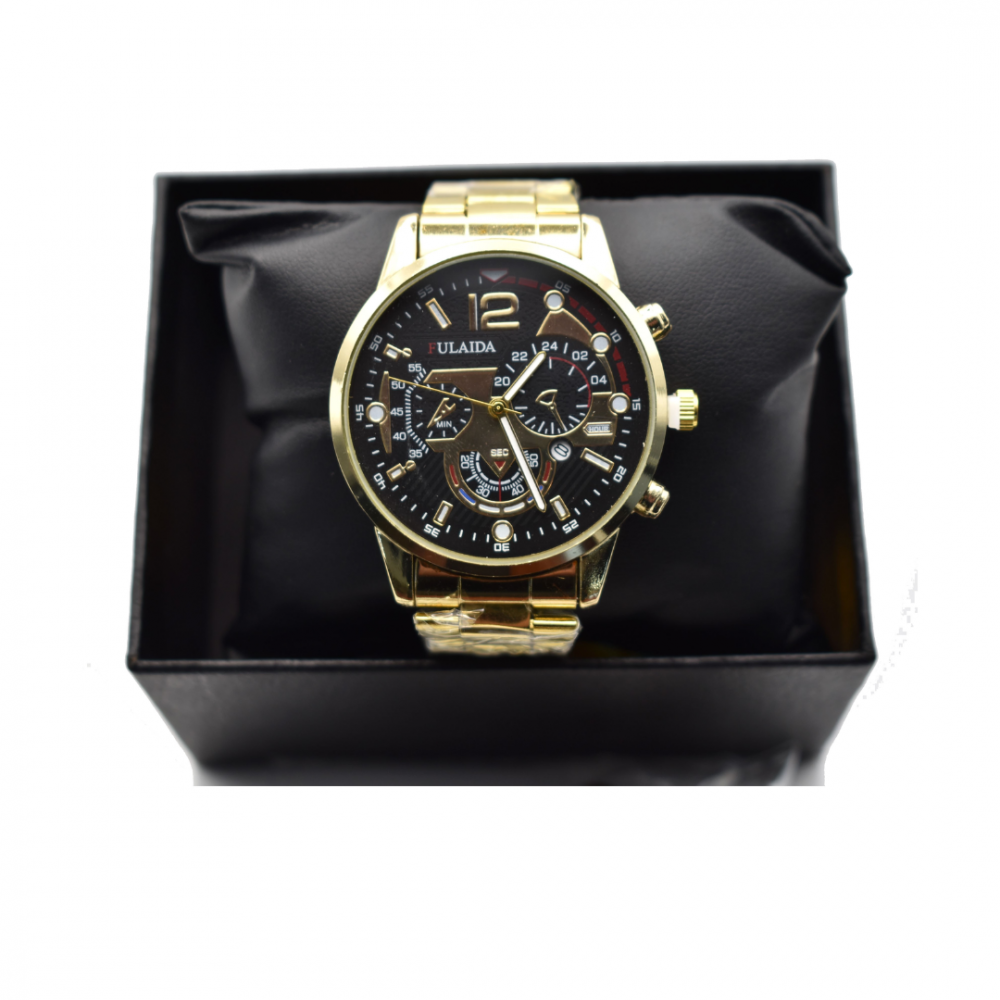 Ceas bărbătesc elegant din oțel inoxidabil cu două brățări, auriu [2]