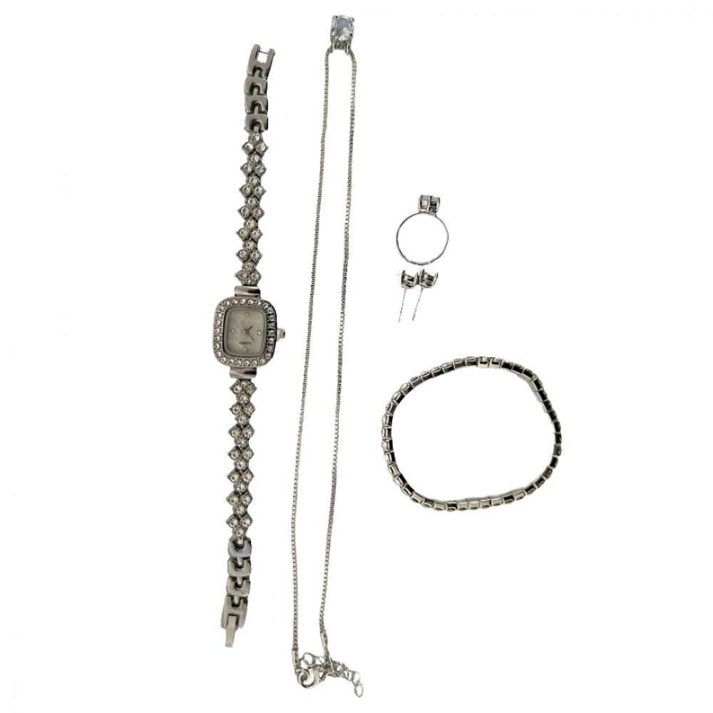 Ceas damă cu set bijuterii argintii [1]