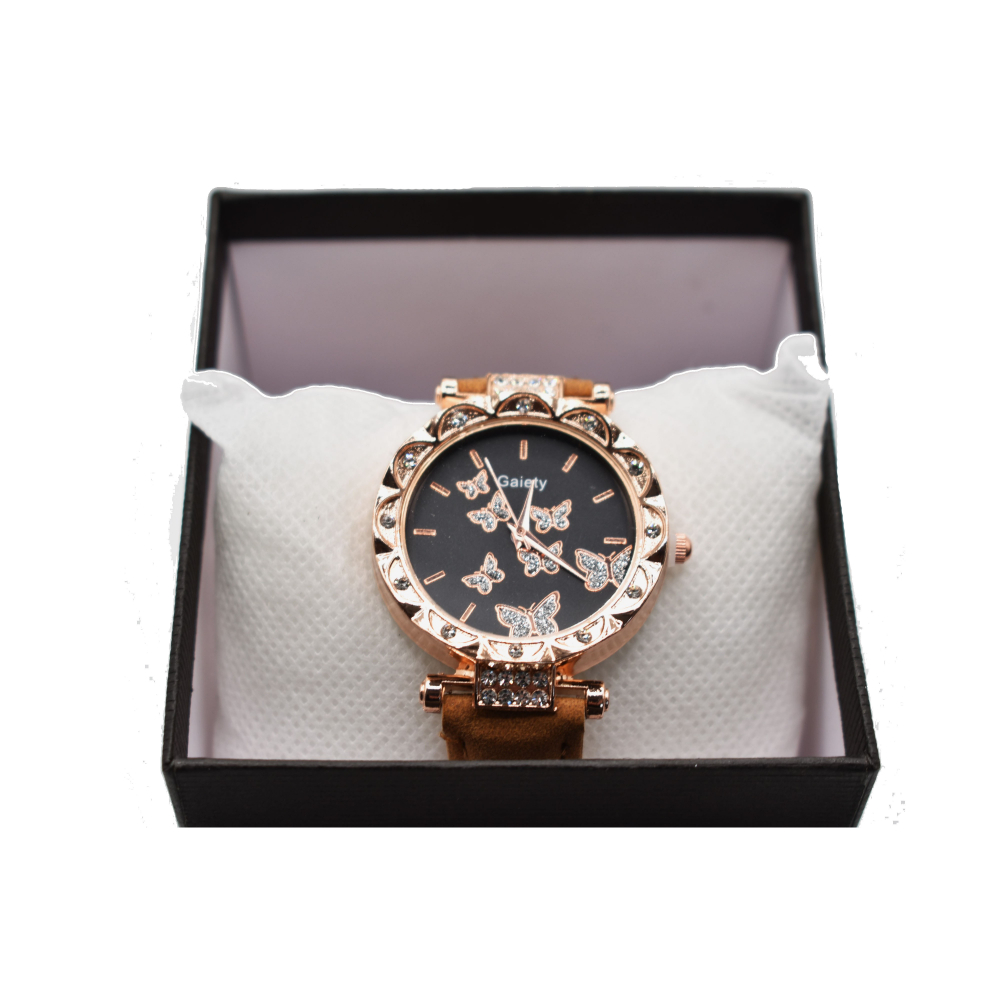 Ceas dama din otel inoxidabil, cu set bijuterii cadou tematioca fluturasi [1]