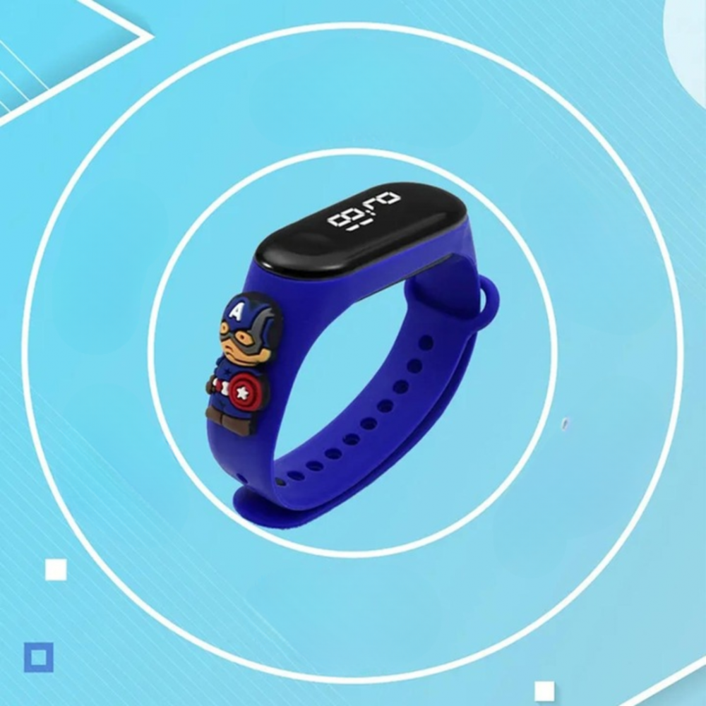 Ceas pentru Copii, model Captain America, Albastru [2]