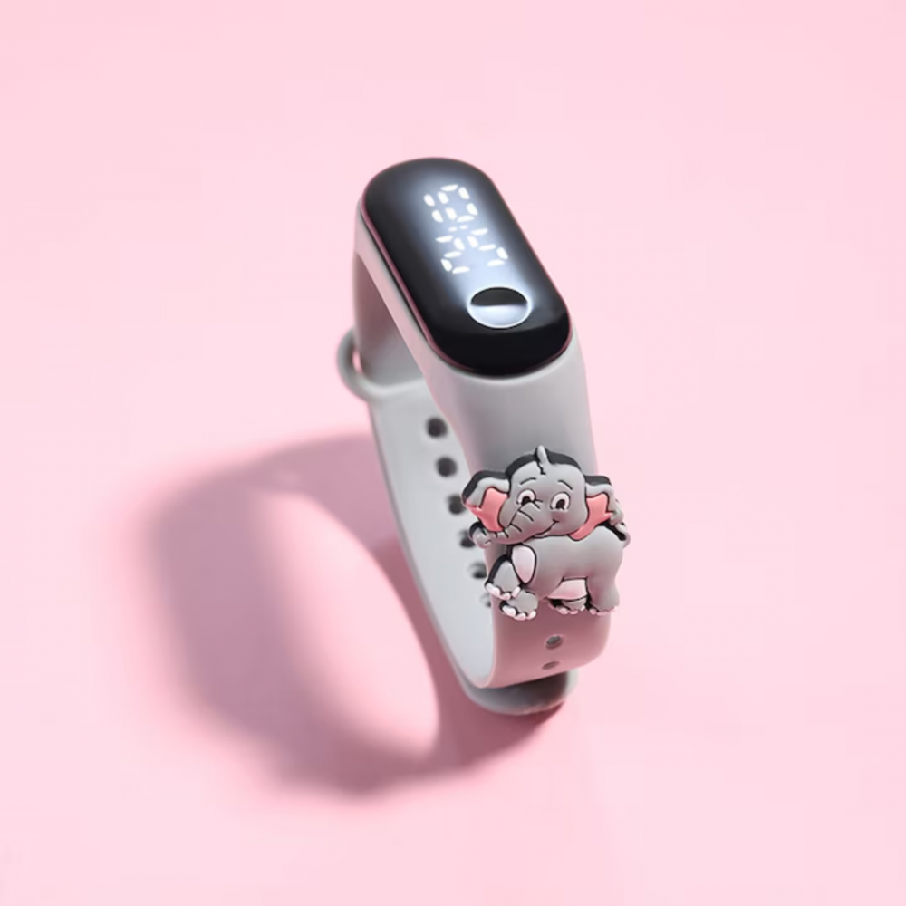 Ceas pentru Copii, model Elefanțel, Gri [2]