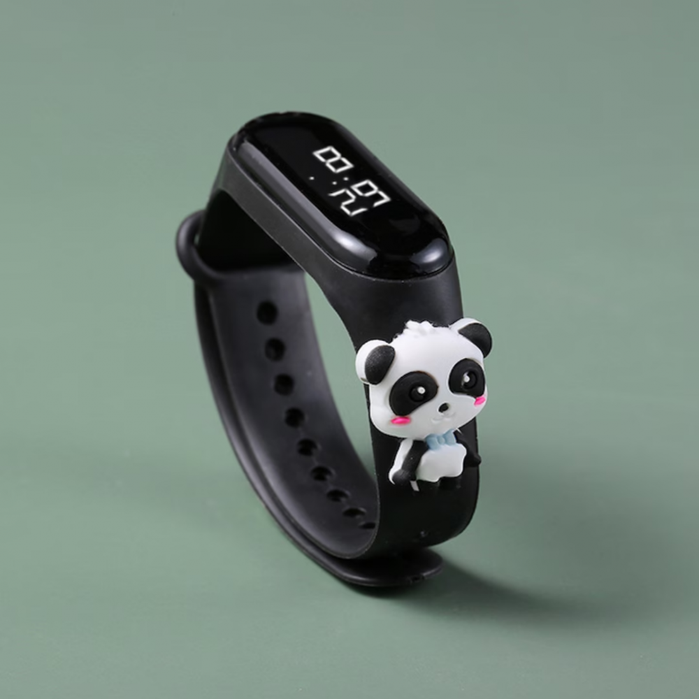 Ceas pentru Copii, model Panda, Negru [2]