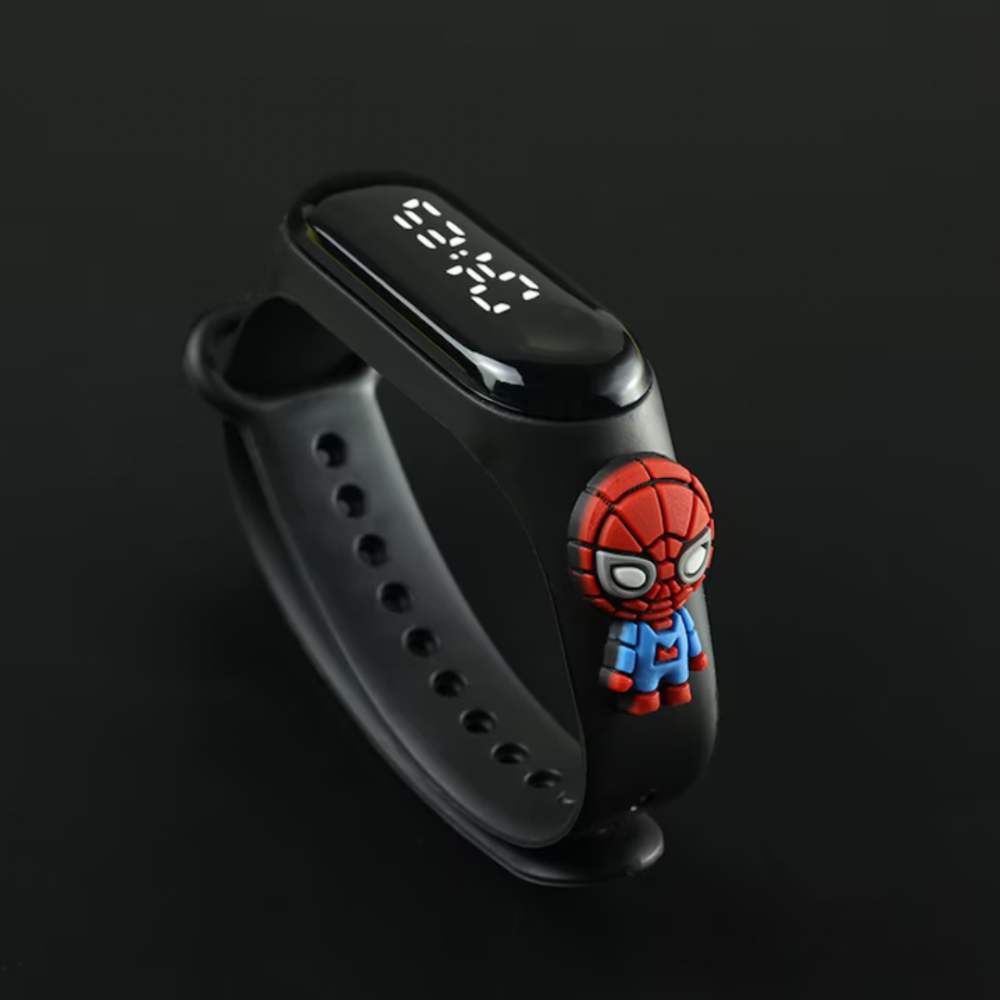 Ceas pentru Copii, model Spiderman, Negru [2]