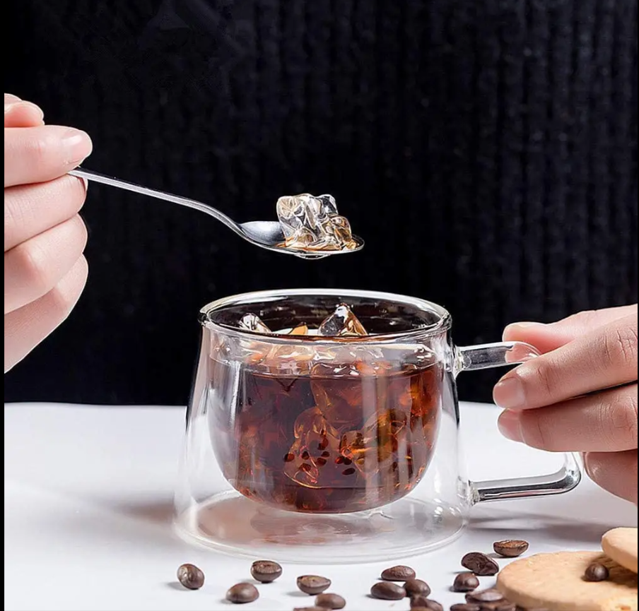 Ceasca pentru cafea, transparenta, perete dublu, material termorezistent, capacitate 200ml [4]