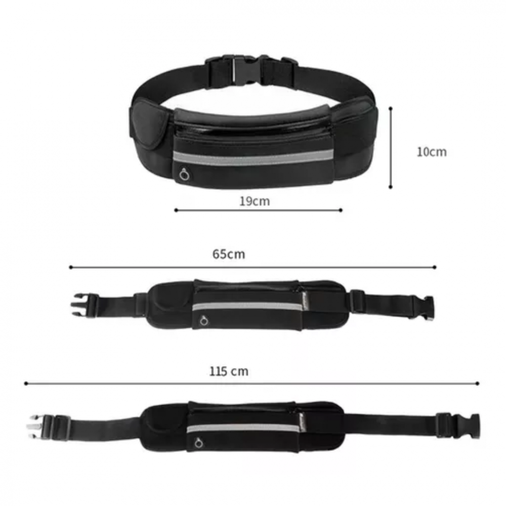 Centură alergare tip borsetă, negru [7]