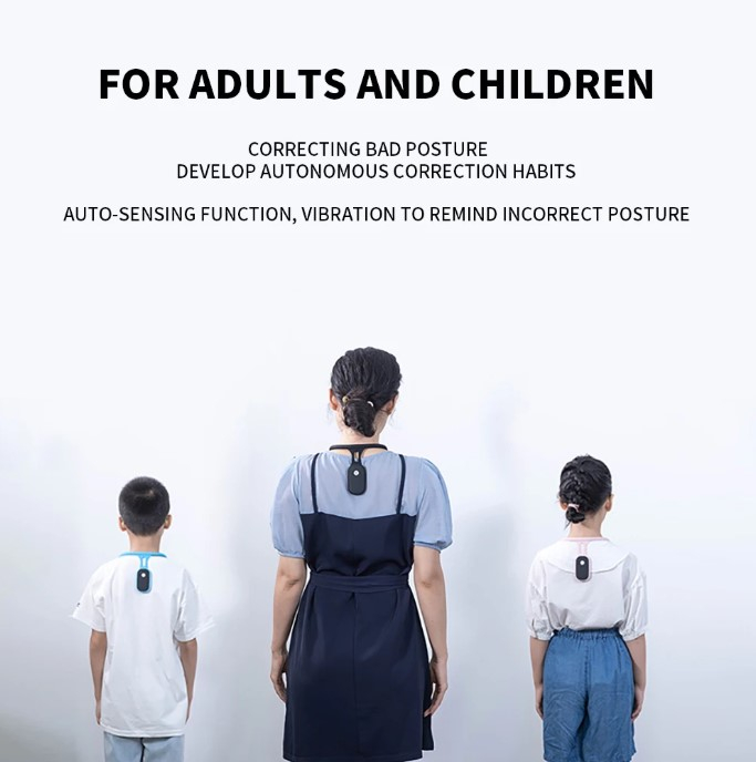 Corector de postura inteligent, silicon, afisaj LED, pentru copii si adulti, Functie amintire pentru corectia posturii [3]