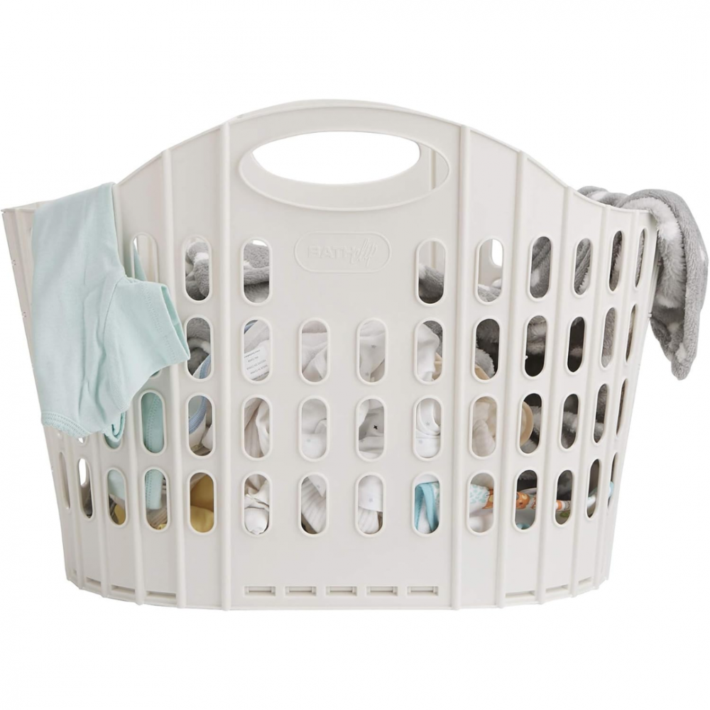 Coș mare pliabil din plastic, alb [2]