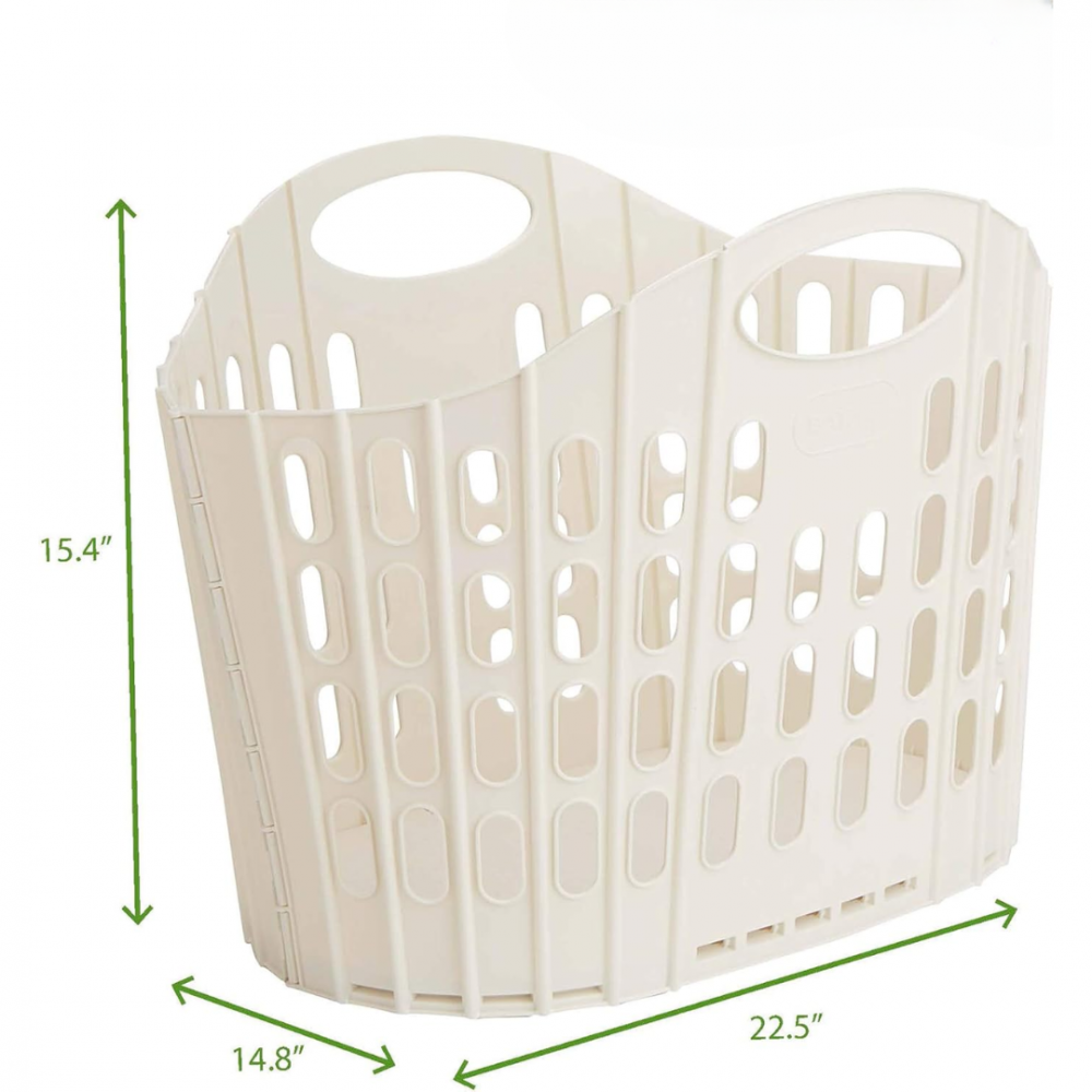 Coș mare pliabil din plastic, alb [3]