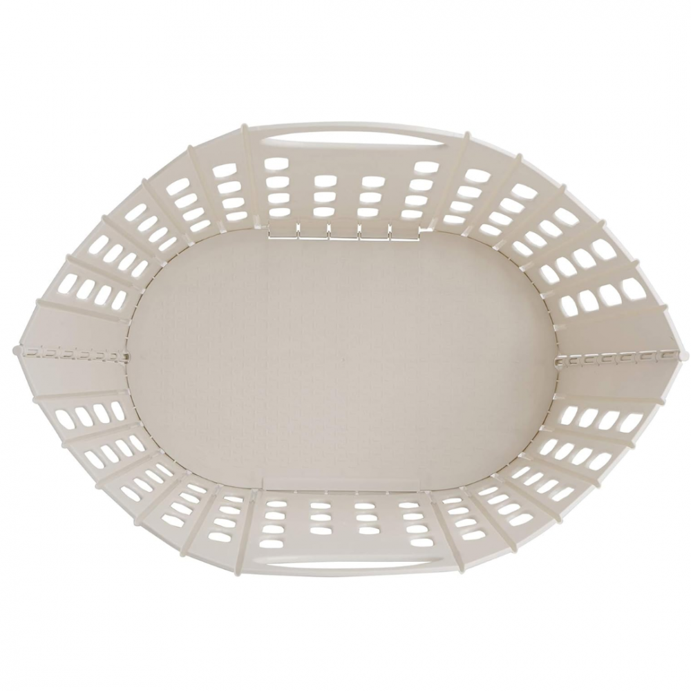 Coș mare pliabil din plastic, alb [5]