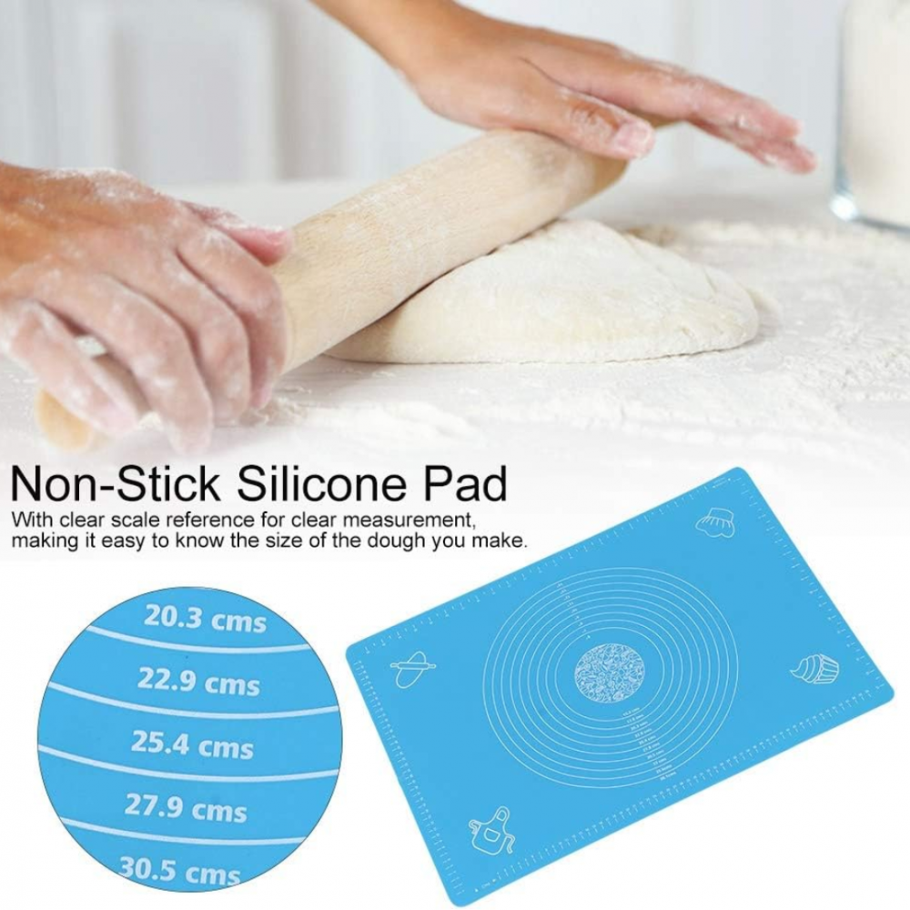 Covoraș pentru frământat din silicon, Bleu [4]