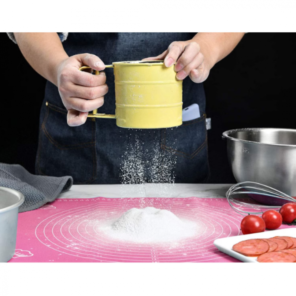 Covoraș pentru frământat din silicon, Roz [2]