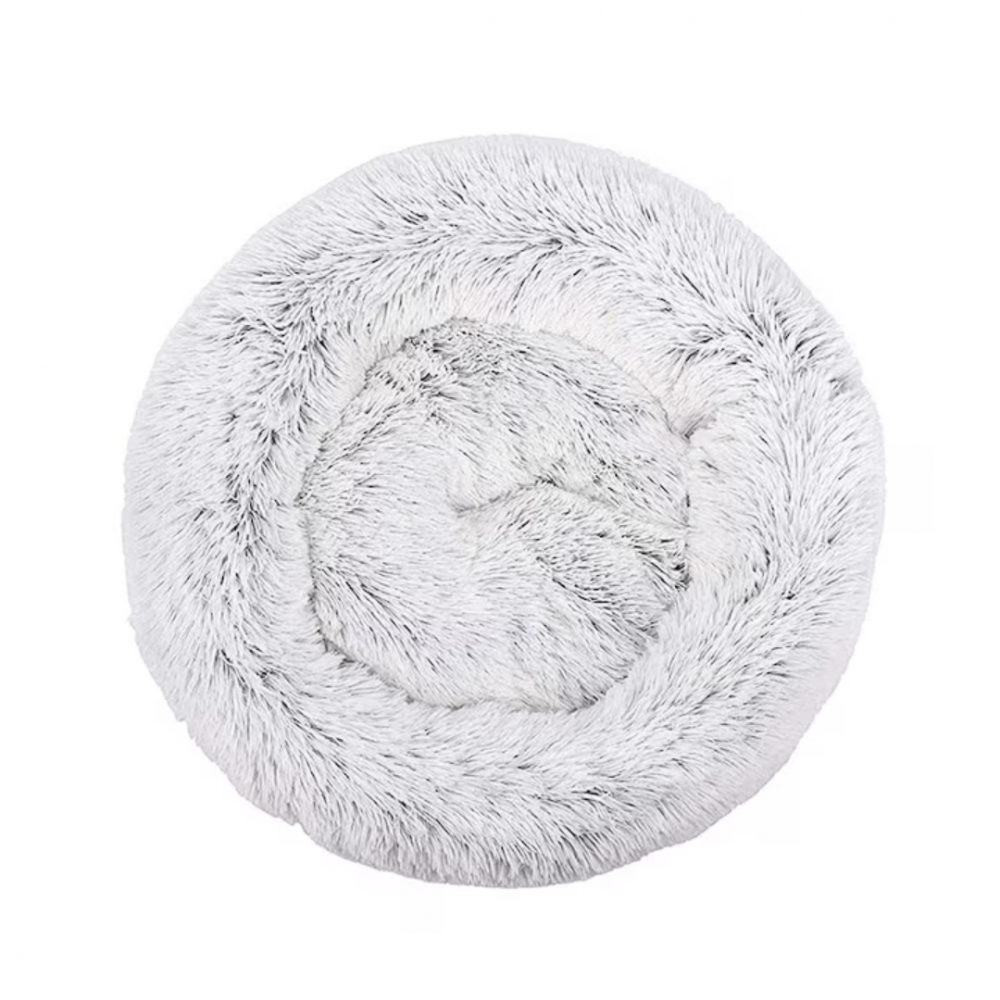 Culcuș pentru animale de companie, căptușit, diametru 40 cm, detașabil, ușor de spălat, Gri [2]