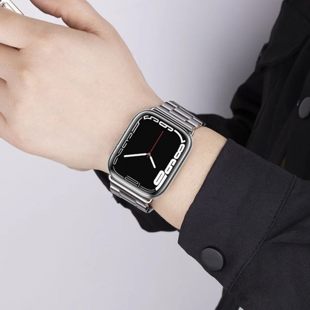 Curea din oțel inoxidabil compatibil cu Apple Watch 42/44/45/49mm [6]