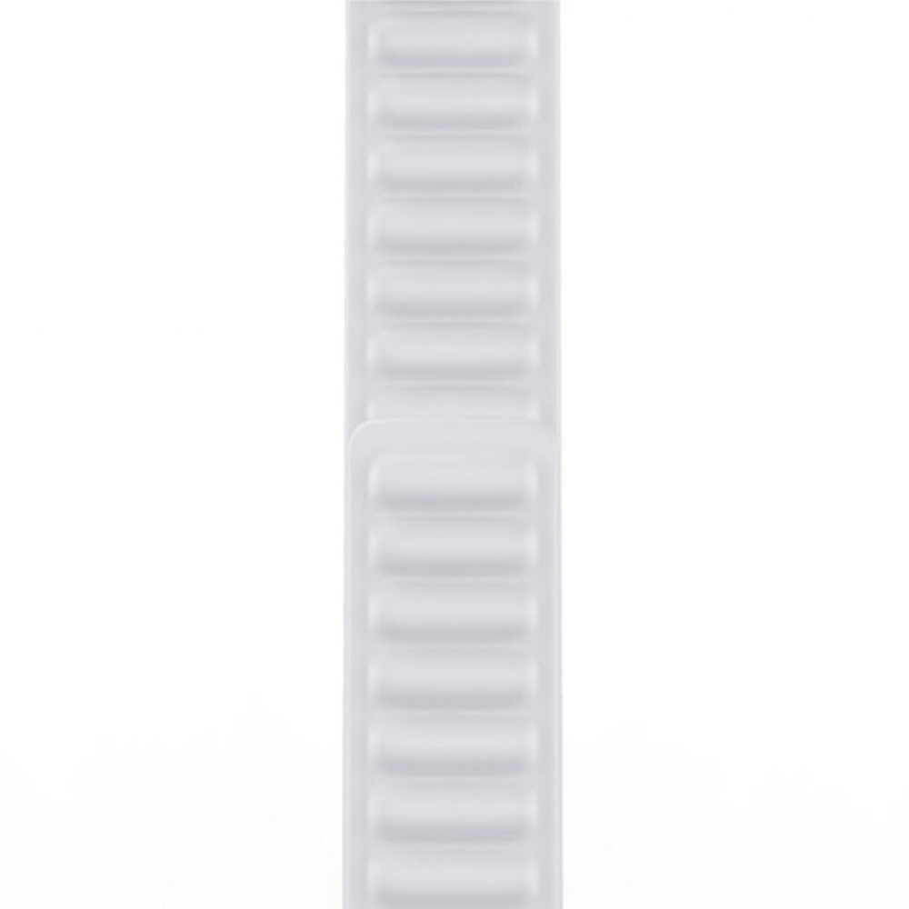 Curea magnetică din piele compatibila cu Apple Watch 38/40/41 mm, reglabila, Alb [3]