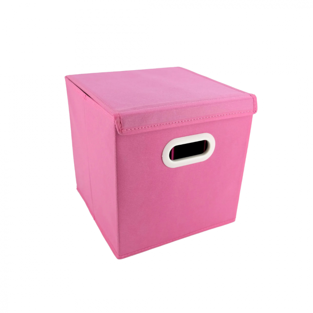 Cutie depozitare din material textil, Roz [1]