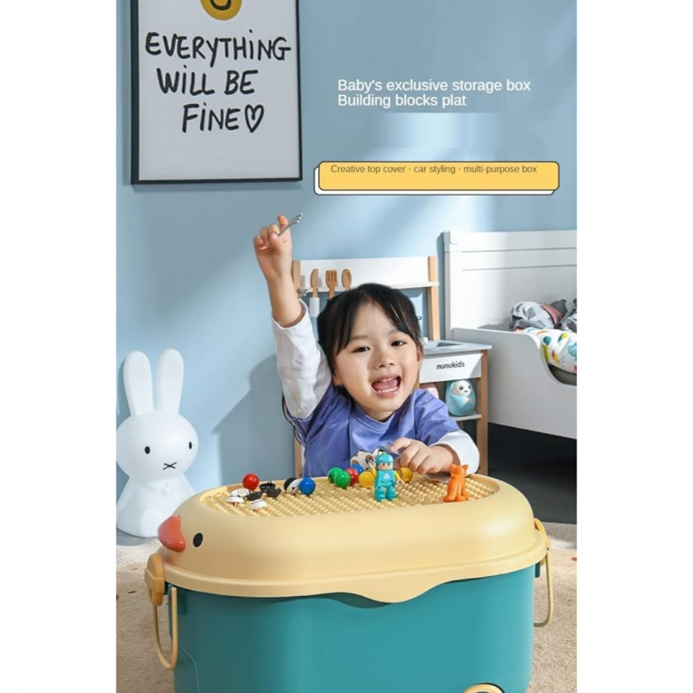 Cutie depozitare jucării pentru copii, model rățușcă, turcoaz [8]