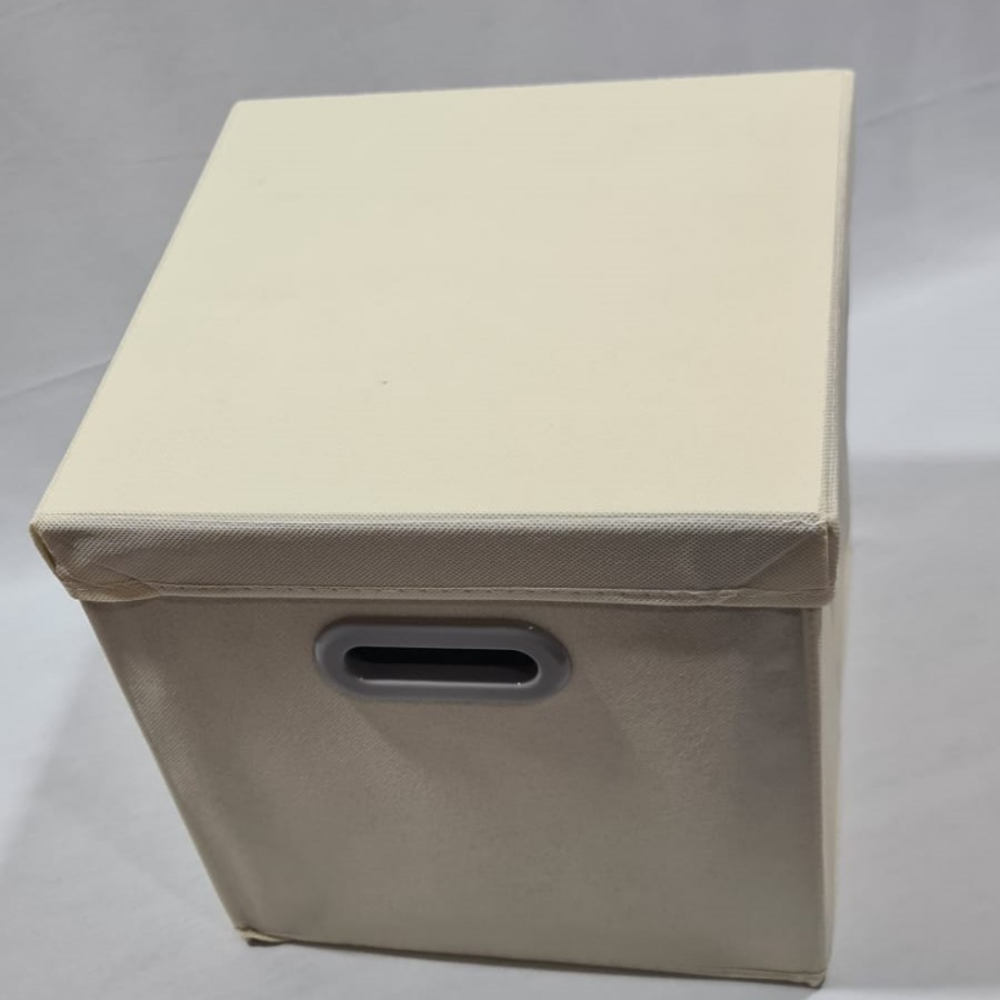 Cutie depozitare din material textil, Bej [3]