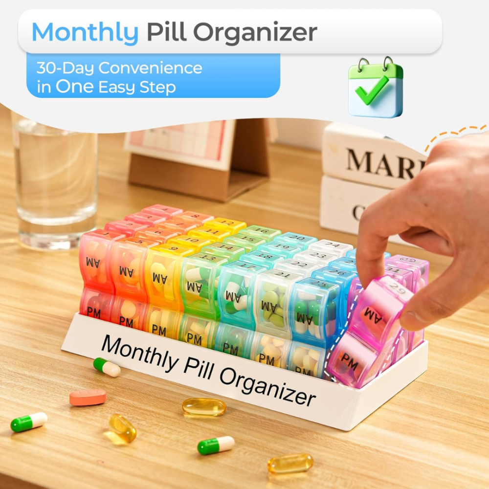 Cutie organizator medicamente 31 zile / 2 compartimente [2]