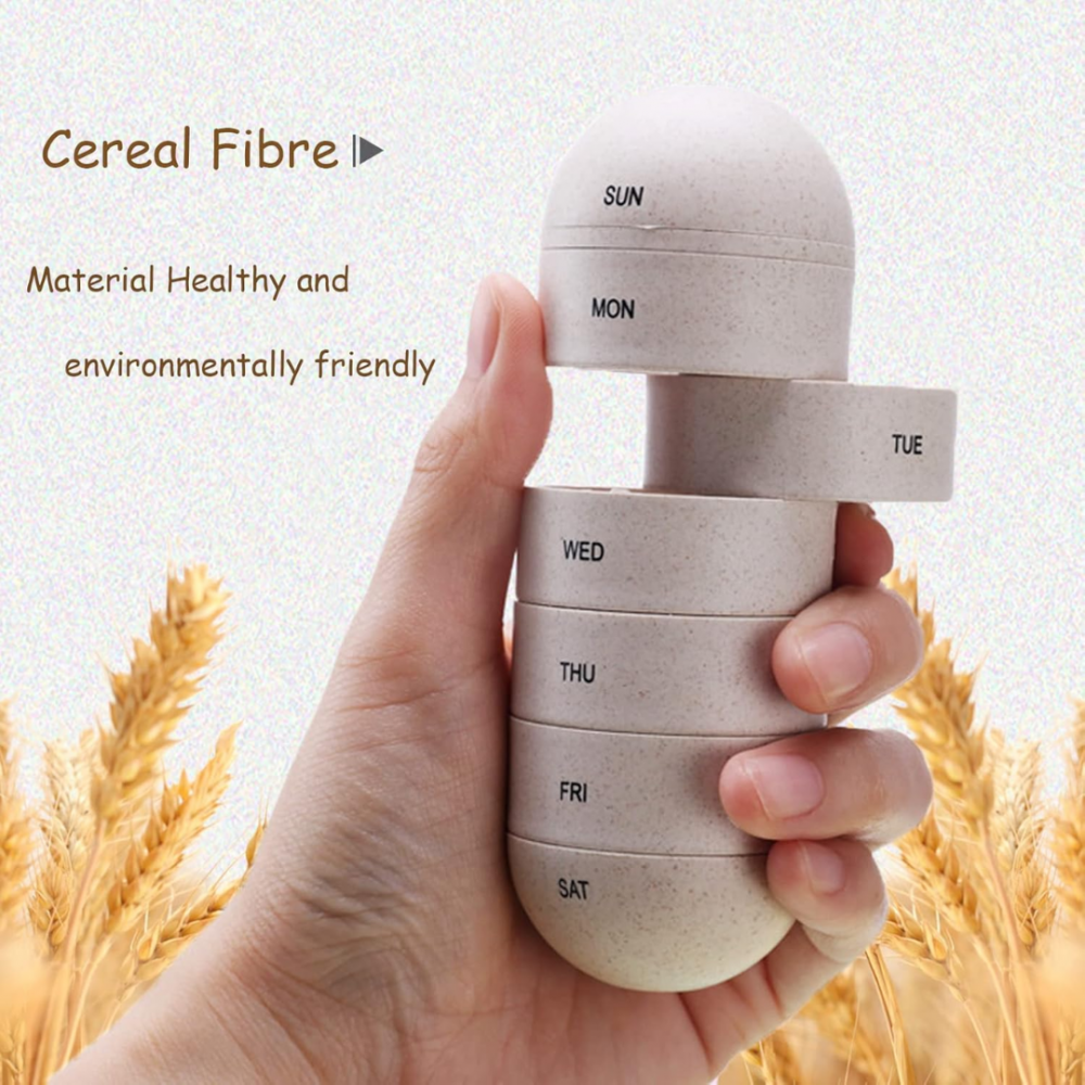 Cutie organizator medicamente, ideală pentru călătorii, cu 8 compartimente și agățătoare [3]