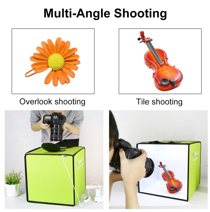 Cutie pliabilă pentru studio foto, 30x30cm, cu LED, fundaluri multicolore [4]