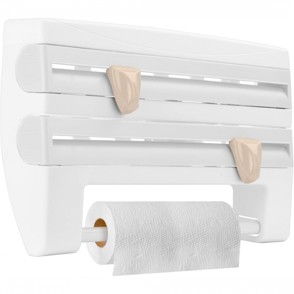 Dispenser de bucătărie pentru folii alimentare prosoape de hârtie, Alb [2]