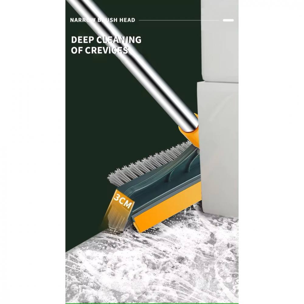 Dispozitiv de curățenie 3 în 1: mătură-perie în formă de V și racletă, verde/galben [5]