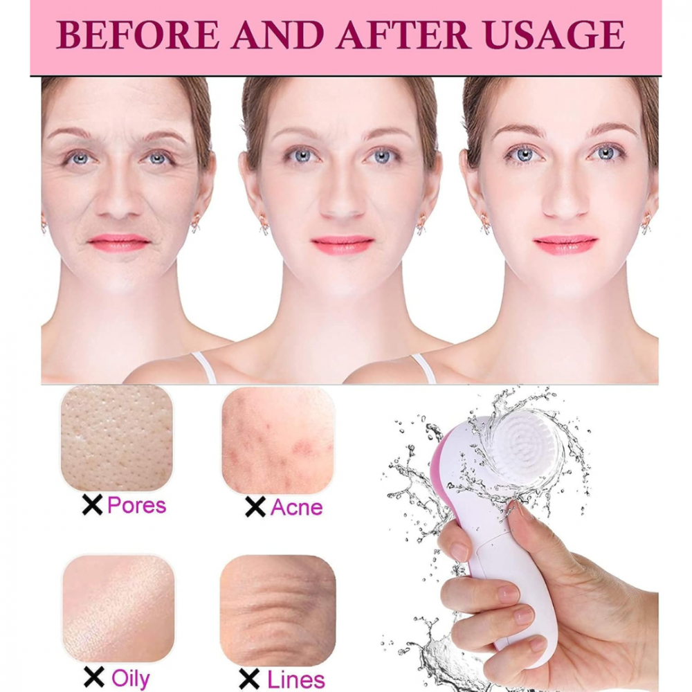 Dispozitiv pentru curățare facială 5 în 1, Bleu [4]