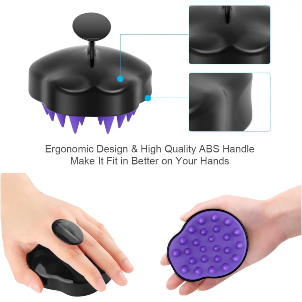 Dispozitiv pentru masaj capilar, Negru/Mov [4]