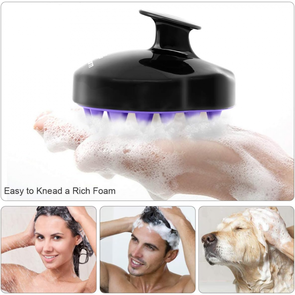 Dispozitiv pentru masaj capilar, Negru/Mov [5]