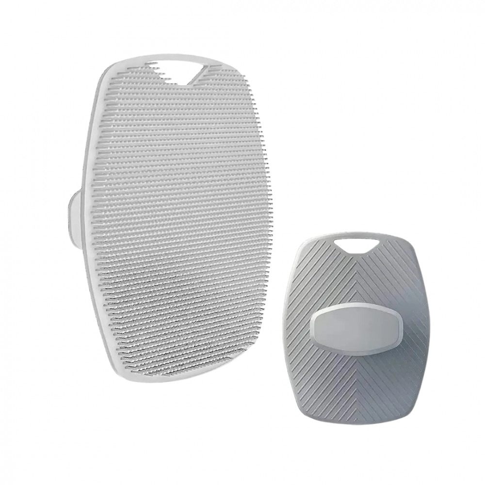 Exfoliant de corp cu perie din silicon, Gri [1]