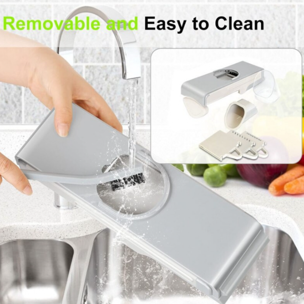 Feliator de legume cu manivelă, Gri [2]