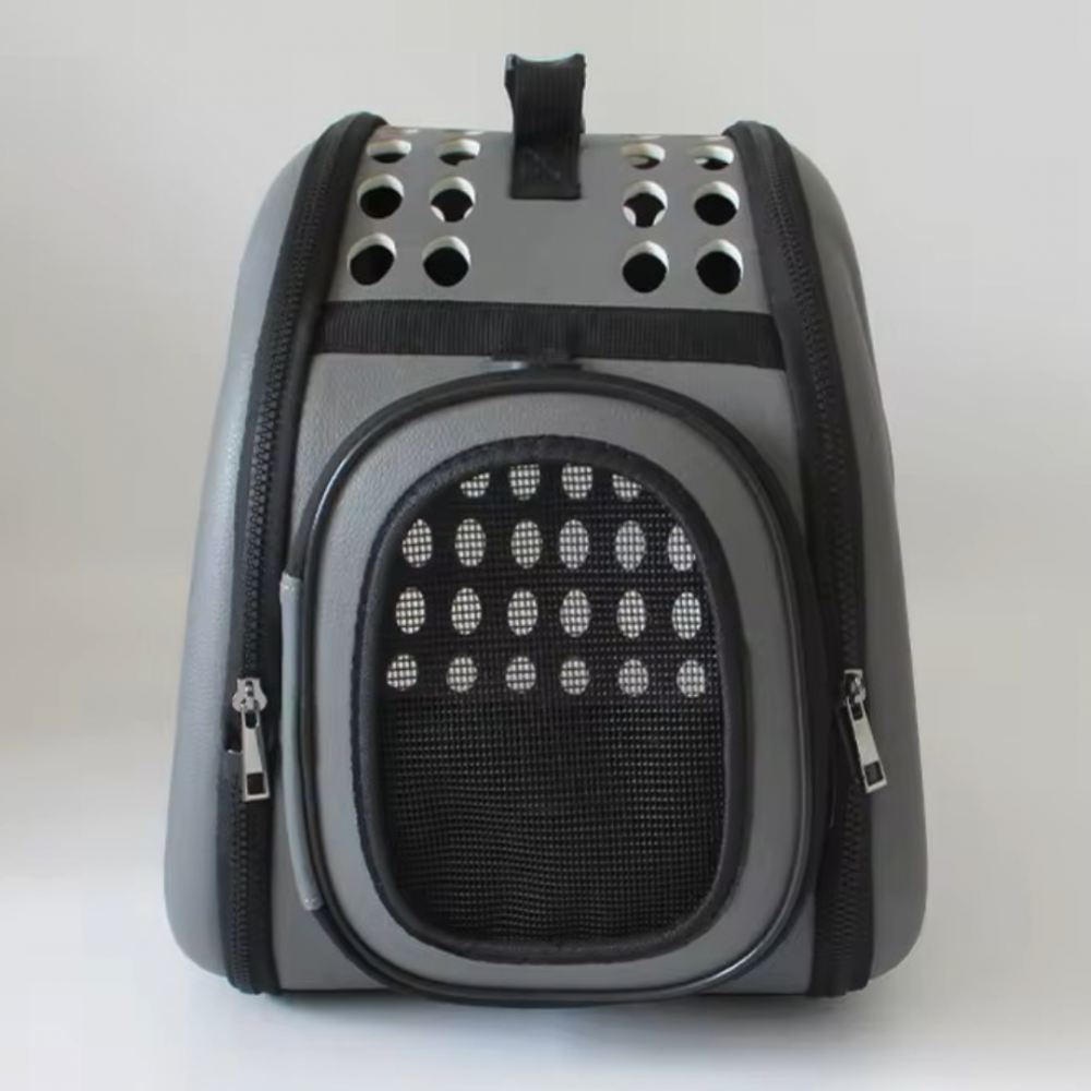 Geantă din silicon pentru transportul animalelor de companie de talie mică/medie, gri [7]