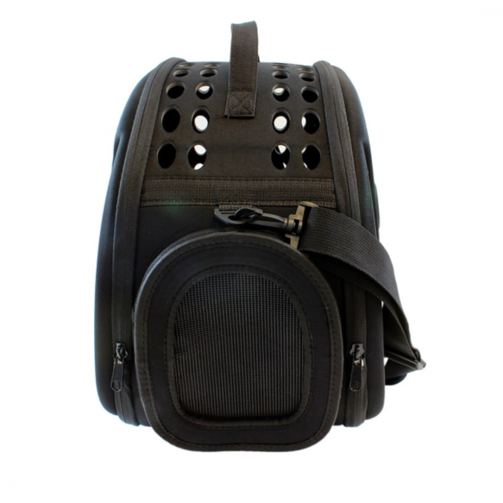 Geantă din silicon pentru transportul animalelor de companie de talie mică/medie, Negru [5]