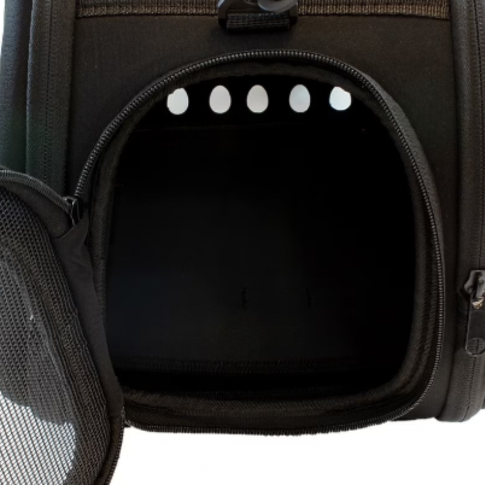 Geantă din silicon pentru transportul animalelor de companie de talie mică/medie, Negru [3]