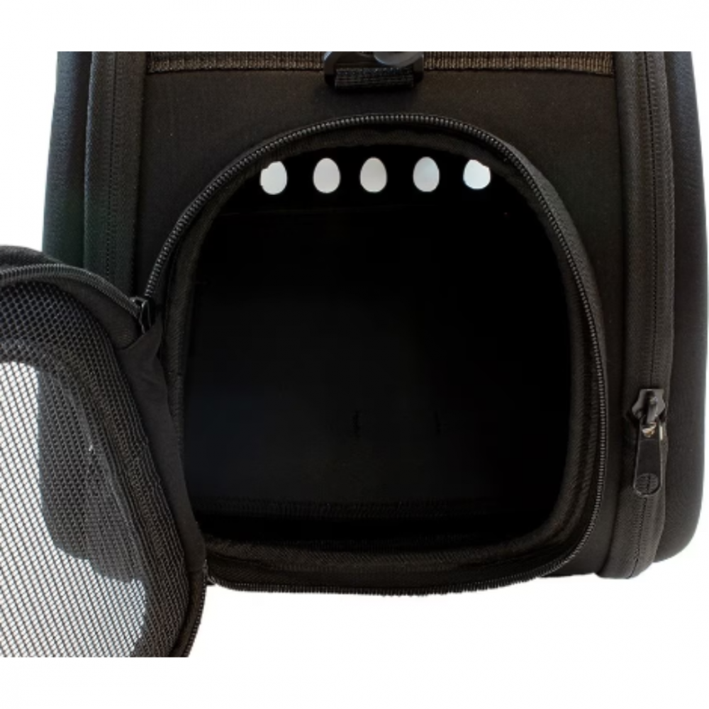 Geantă din silicon pentru transportul animalelor de companie de talie mică/medie, negru [3]