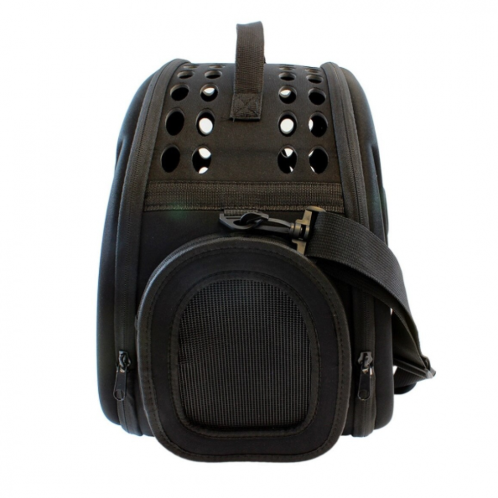 Geantă din silicon pentru transportul animalelor de companie de talie mică/medie, negru [5]