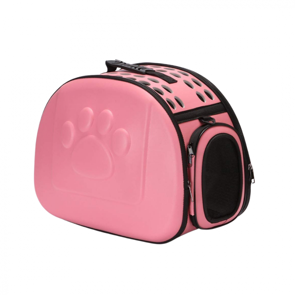Geantă din silicon pentru transportul animalelor de companie de talie mică/medie, roz [1]