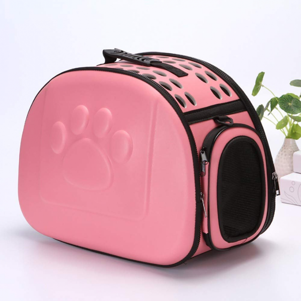 Geantă din silicon pentru transportul animalelor de companie de talie mică/medie, roz [2]