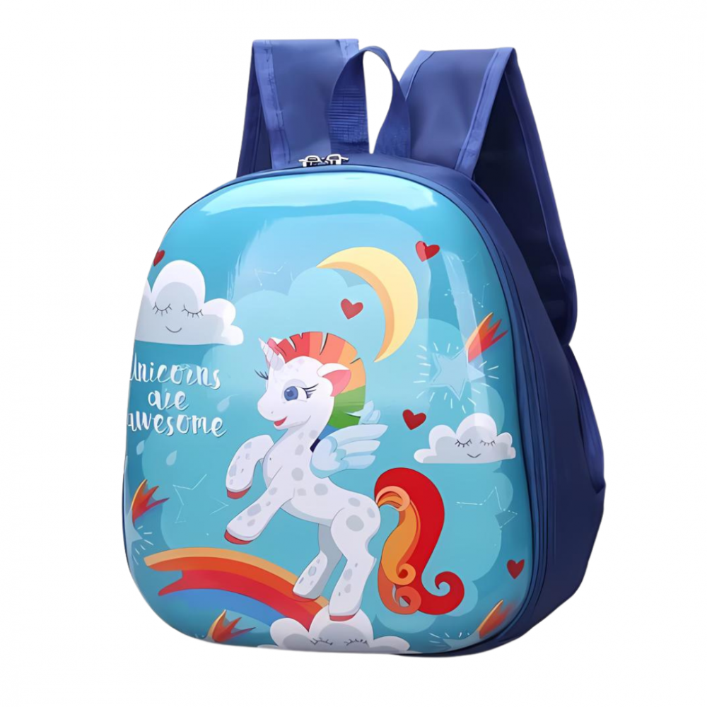 Ghiozdan copii pentru gradinita, 30cm, model Unicorn cu Lună [1]
