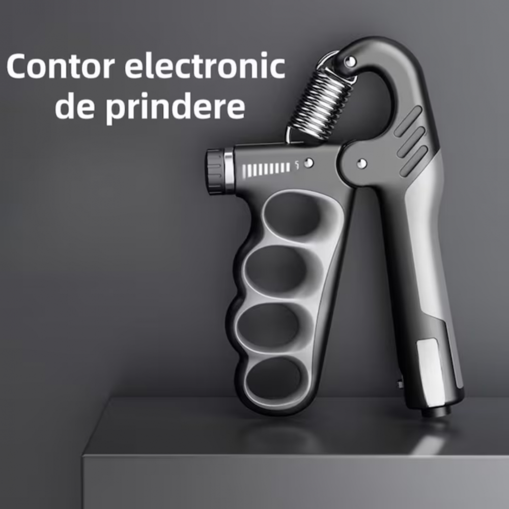 Gripper de mana reglabil, Flexor maini, 5-100Kg, pentru antrenament, Gri [3]