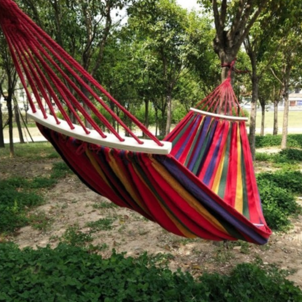 Hamac pentru camping și grădină, din bumbac [5]