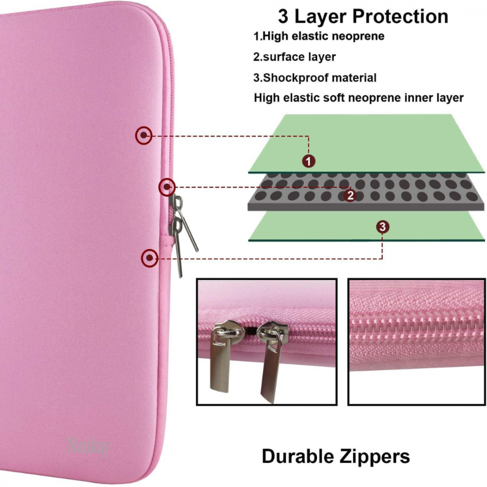 Husă de Protecție Compatibilă cu MacBook Air/Pro 13 inch, Roz [3]