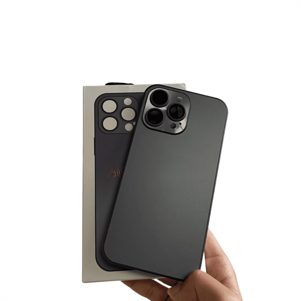 Husă de protecție din sticlă Premium AG Glass pentru iPhone 14 Pro, negru [3]