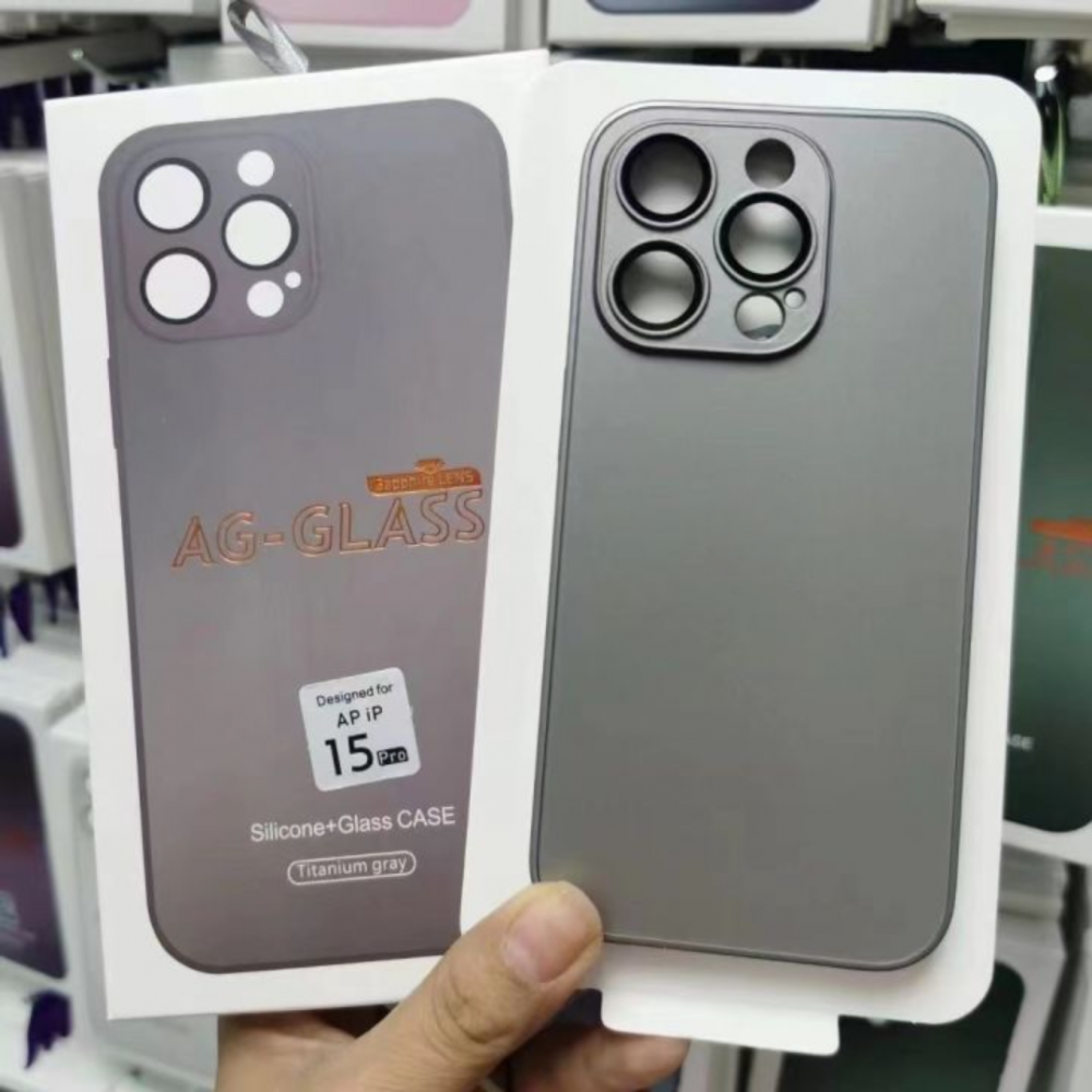 Husă de protecție din sticlă Premium AG Glass pentru iPhone 14 Pro Max, gri [4]