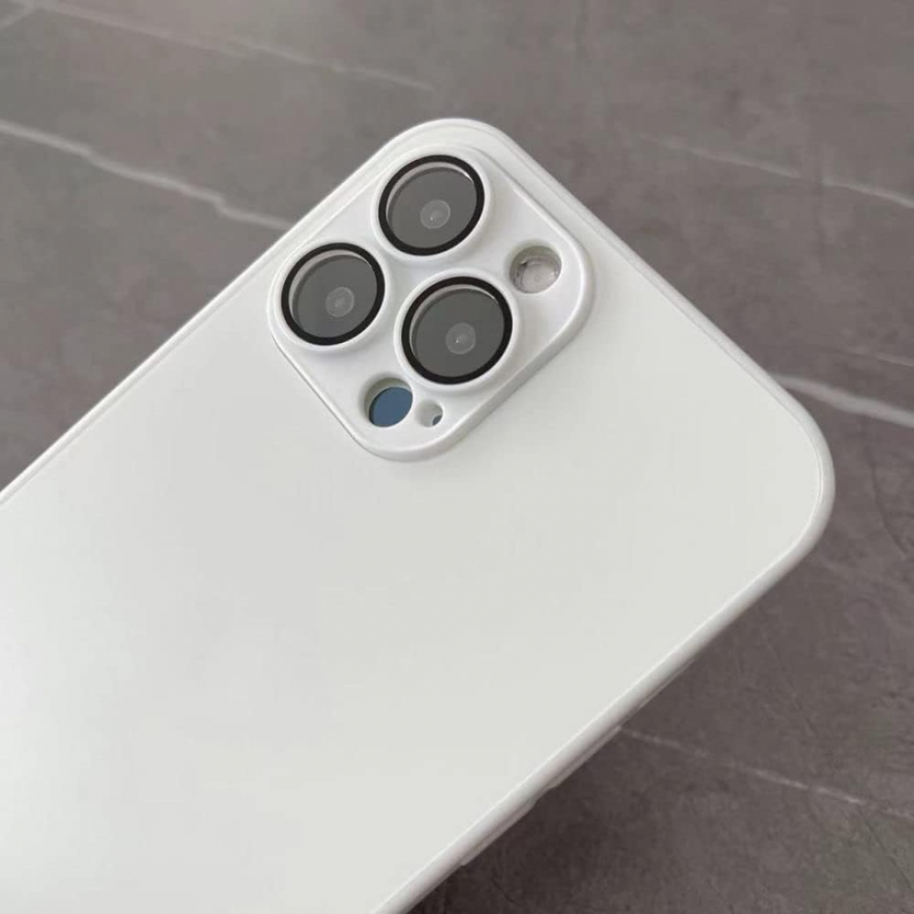 Husă de protecție din sticlă Premium AG Glass pentru iPhone 15 Pro, alb [6]